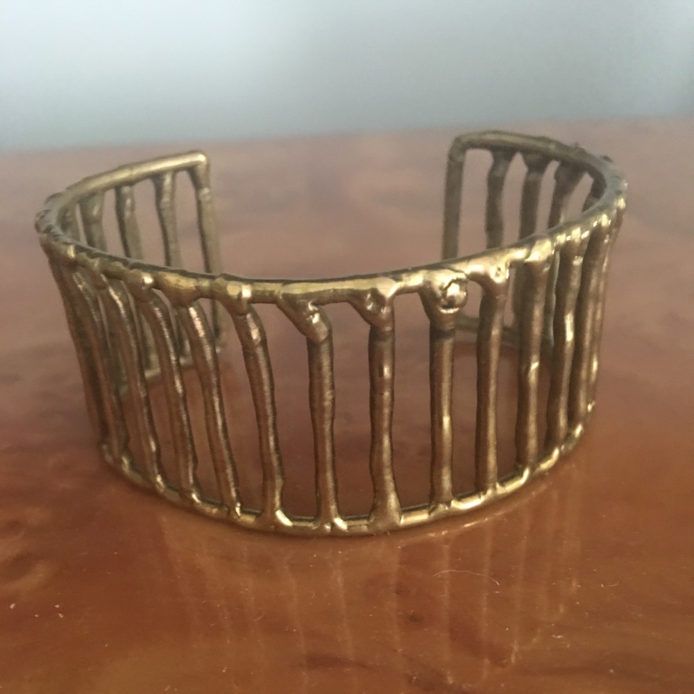 Vintage Gold Egyptian Style Cage Cuff